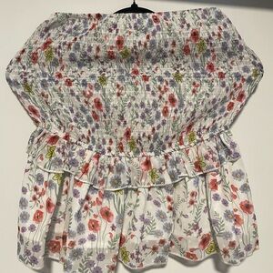 Floral Smocked Off-Shoulder Top